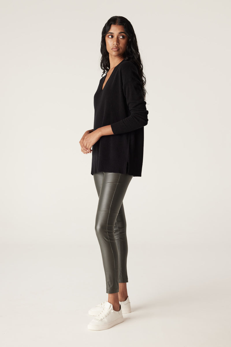 Coated Legging  - Khaki