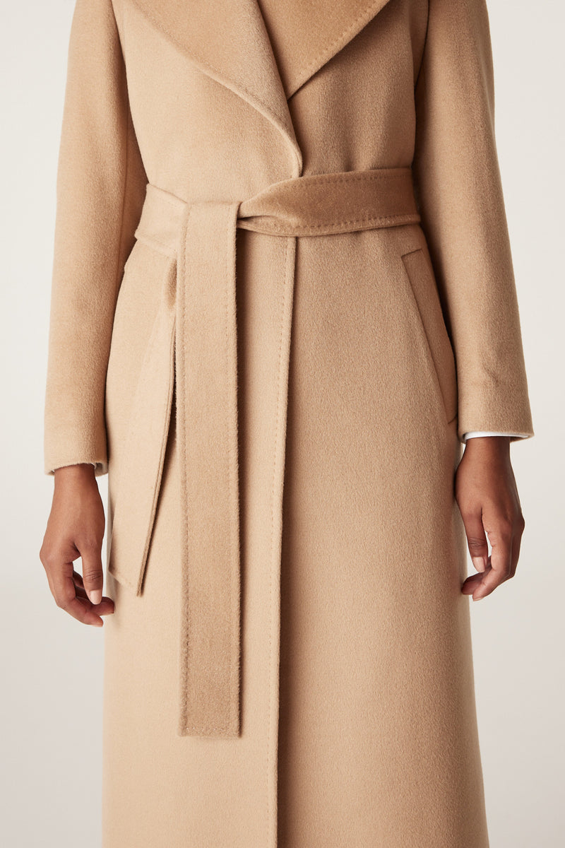 Evans Wool Coat Camel Cable Melbourne