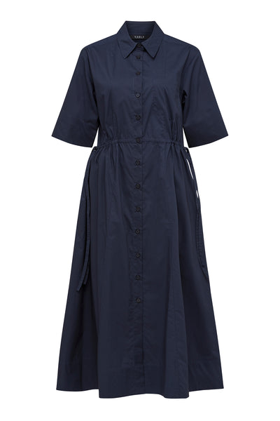 Lucy Poplin Shirt Dress - Navy – Cable Melbourne